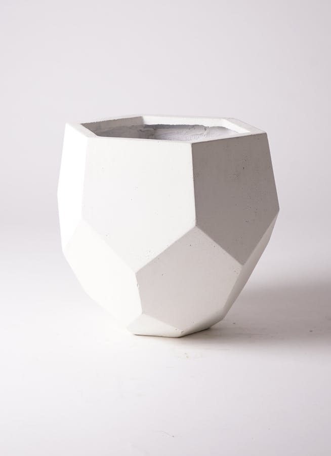 鉢カバー ポリゴ ヘクサ 8号鉢用 白 #KONTON FM-027W43E | 鉢カバー