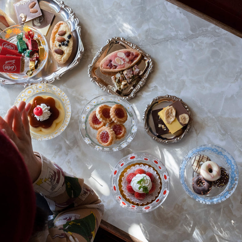 脚付きデザート(浅型)花ざかり(アデリアレトロ)｜HITOTOKI公式