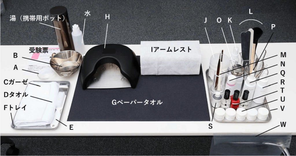 ややこしすぎ！ジェルネイル検定初級の第1課題・第2課題のテーブル