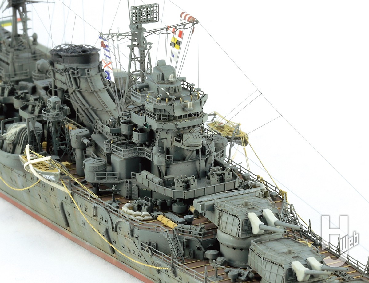 フジミ模型1/700「航空巡洋艦 最上」をハードにディテールアップして