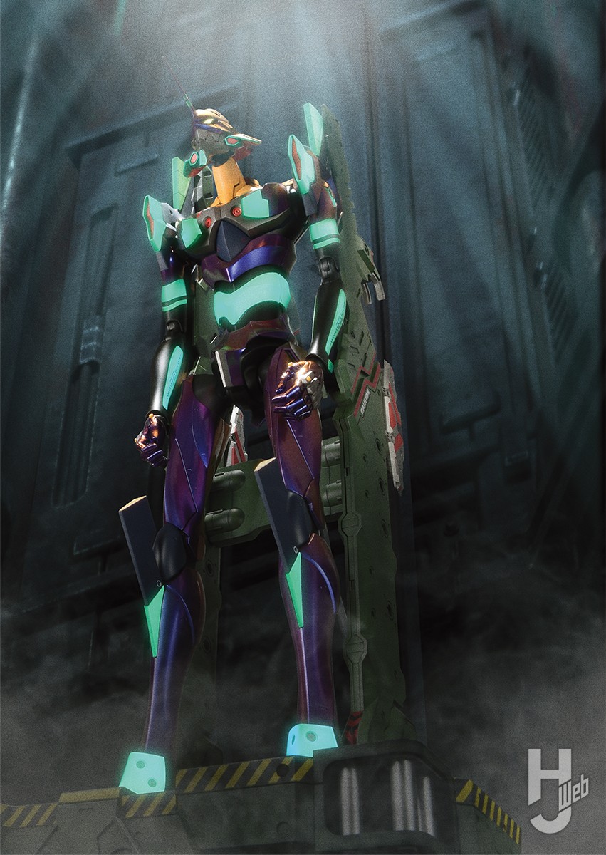 偏光＆蛍光色に煌めく「エヴァ初号機」襲来！ がっとねろ氏の