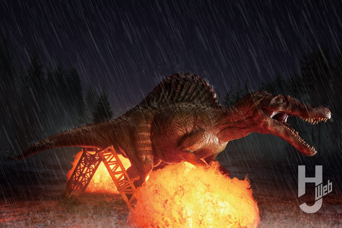 1/35「スピノサウルス」プラキット登場！迫力あるディオラマに仕上げる