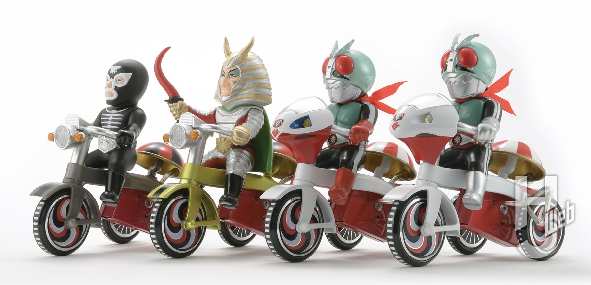 キカイダー三輪車‼️ソフビ❗️三輪車当時物おみやげ‼️ソフビ