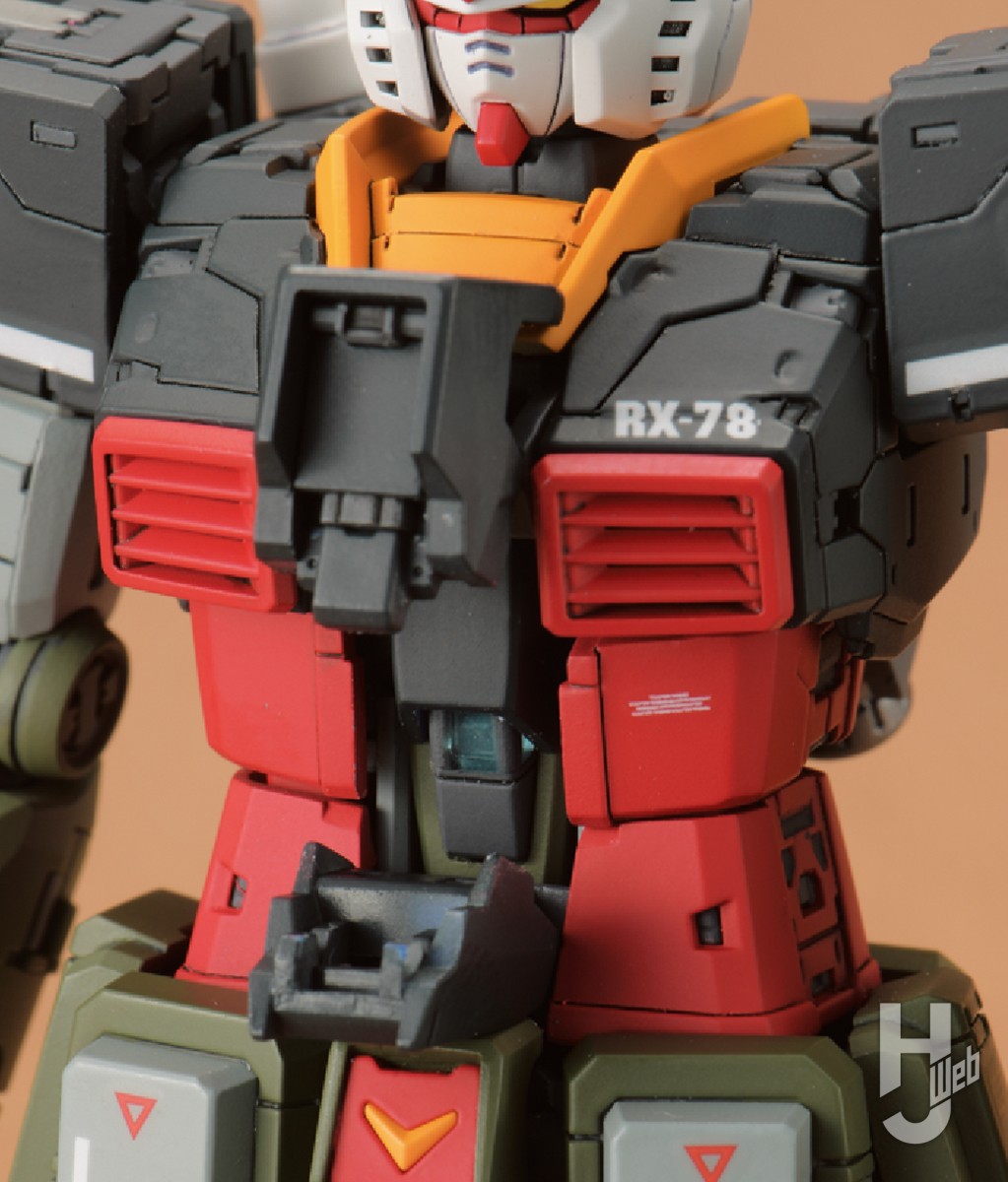 RGガンダム2.0」を往年のリアルタイプカラーで塗装！オリーブドラブ