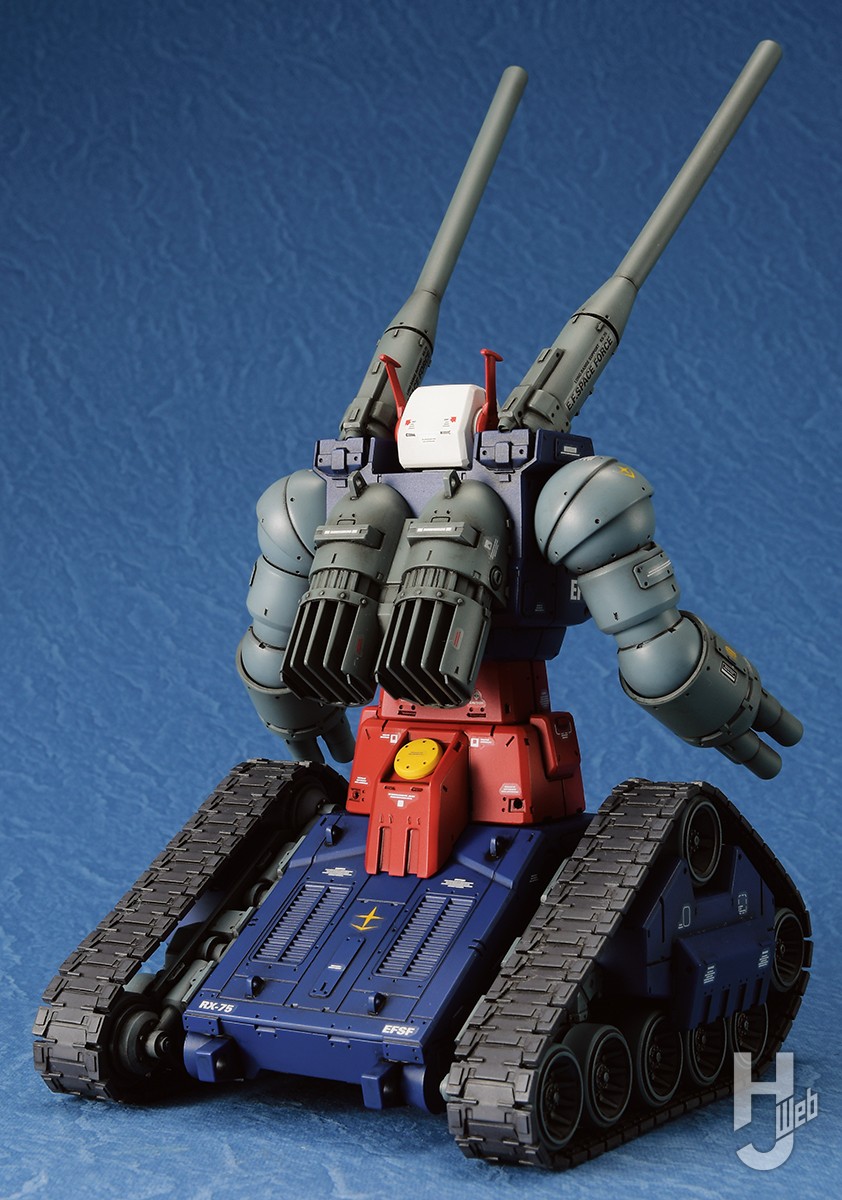 HG ガンタンク」履帯ユニットにギミックを盛り込みつつ、全体的にメカ