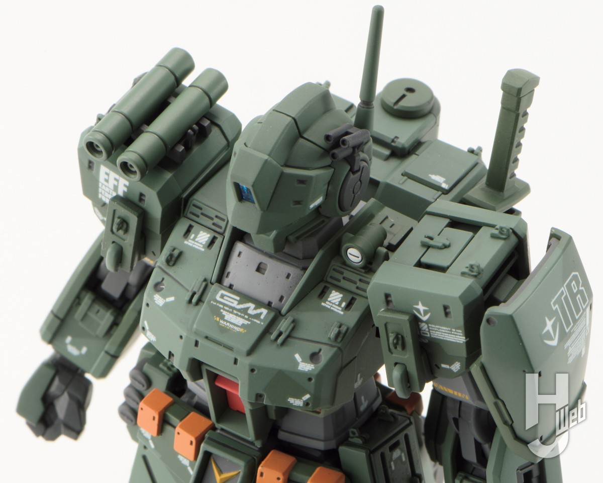 プレバン「HG ジム・スパルタン」をカメラアイの電飾と細部ディテール