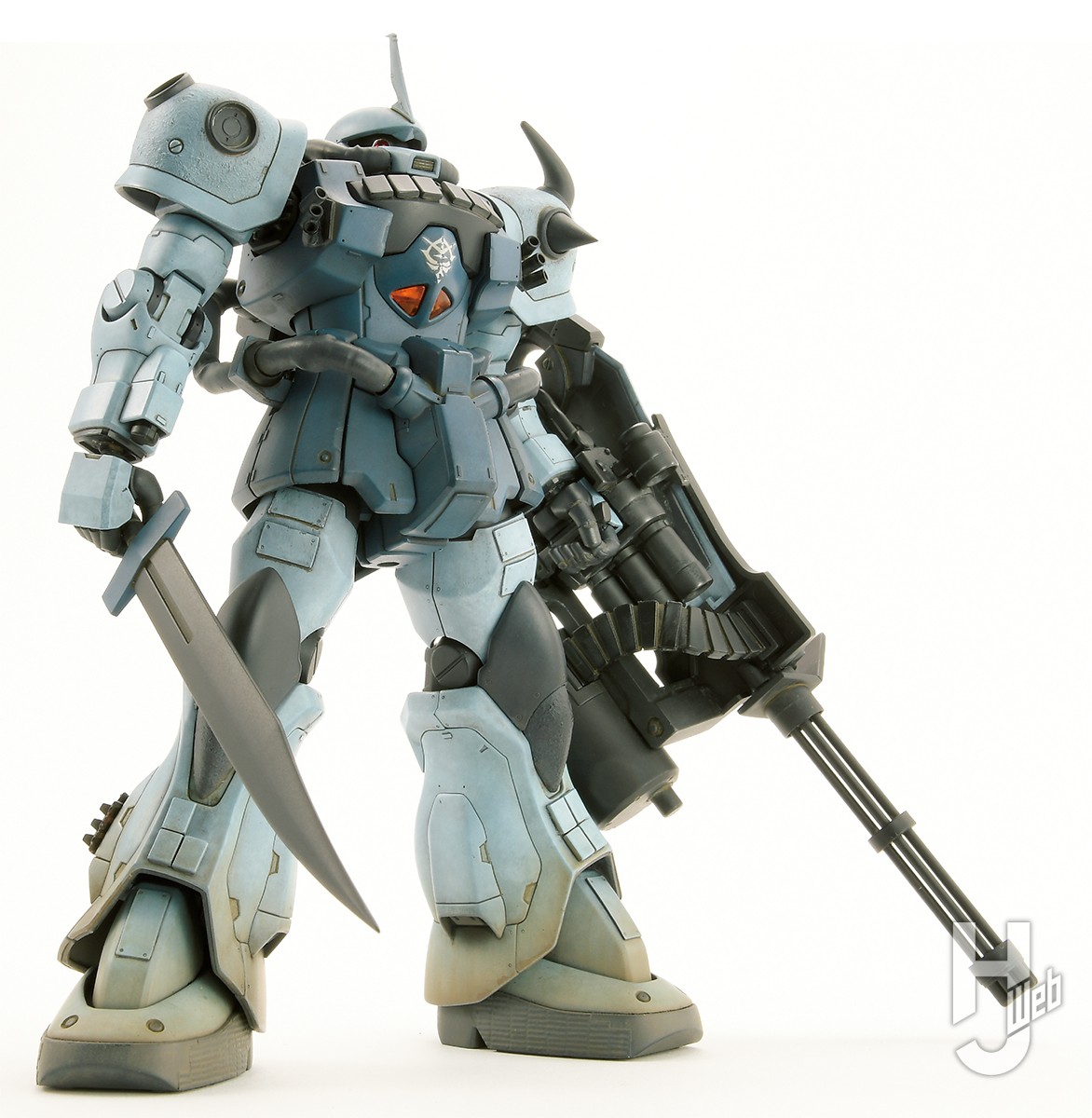 HG グフ・カスタムを実在兵器から考察してAFVモデル風にディテール