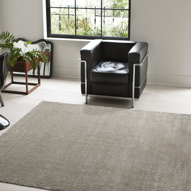 手触りなめらかシンプルラグ イルミエ 150×150cm正円 スミノエ 家具の