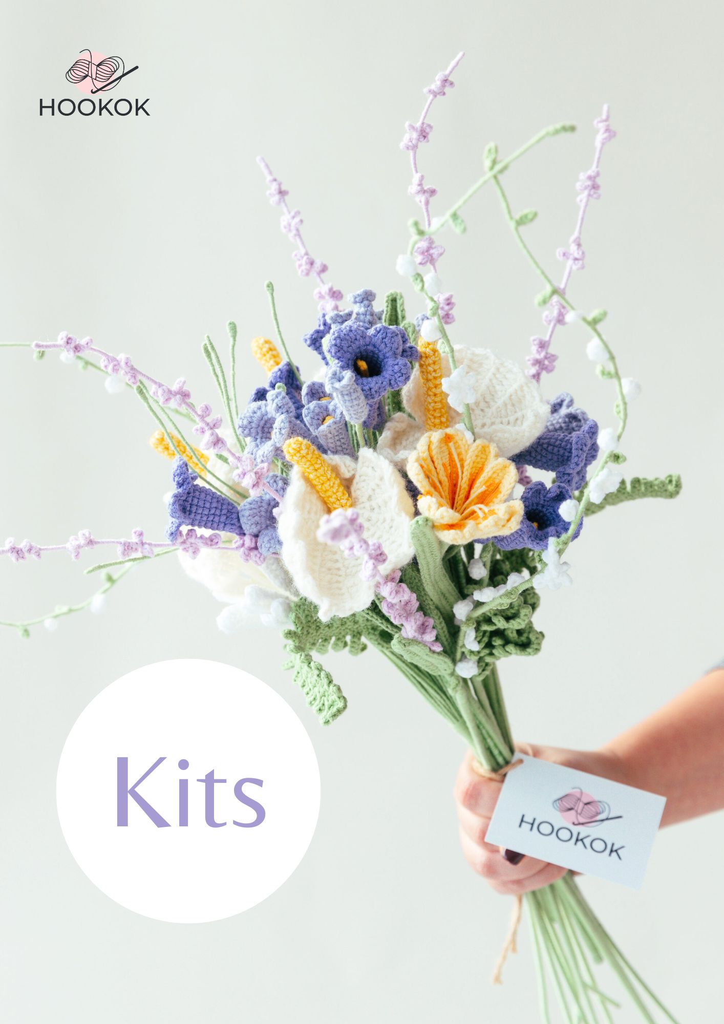 Jacaranda and Champion Flower Bouquet Kit– with PDF pattern - Hookok