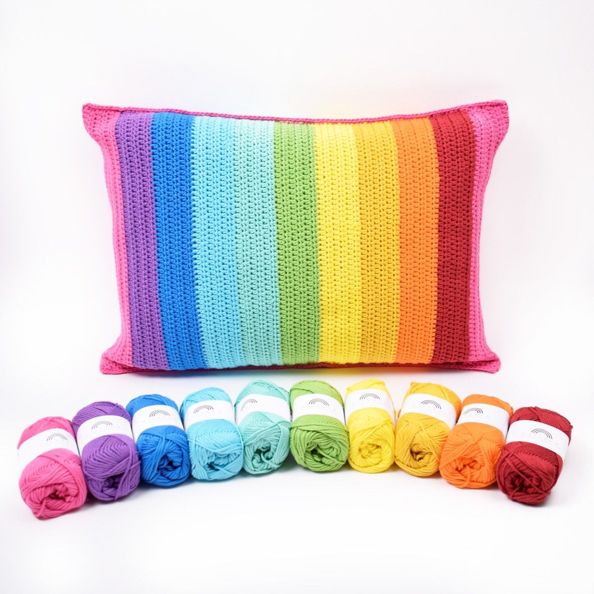 Rainbow Stripes - Cushion – Hobbii