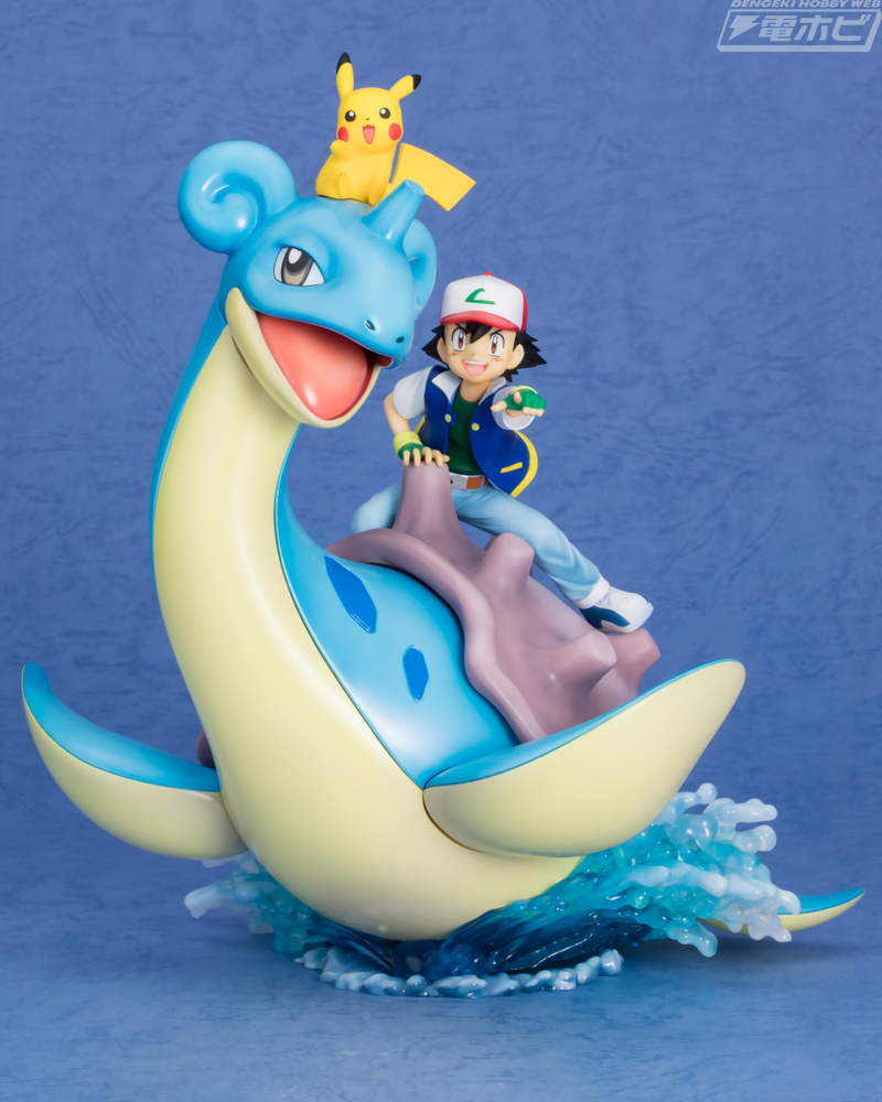 ポケモン』ラプラスがサトシ＆ピカチュウとともに躍動感のある姿で