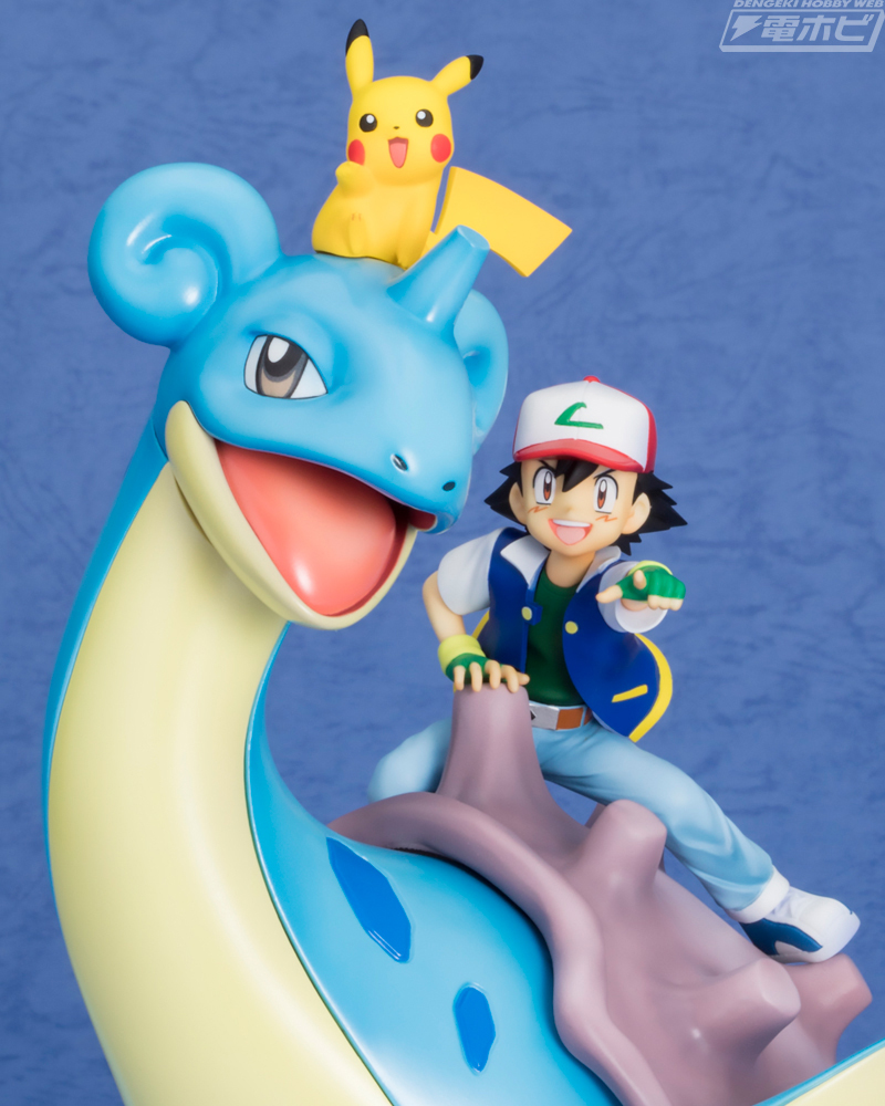 ポケモン』ラプラスがサトシ＆ピカチュウとともに躍動感のある姿で