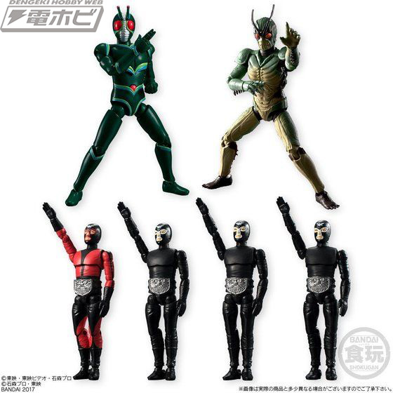 食玩「SHODO仮面ライダーVS」に仮面ライダーシンとJが登場！ショッカー