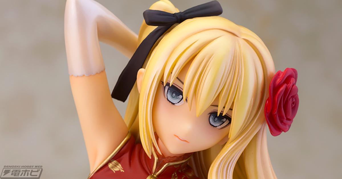 Tony氏が描く艷やかな金髪美少女・金蓮が華麗な赤いチャイナドレス姿で