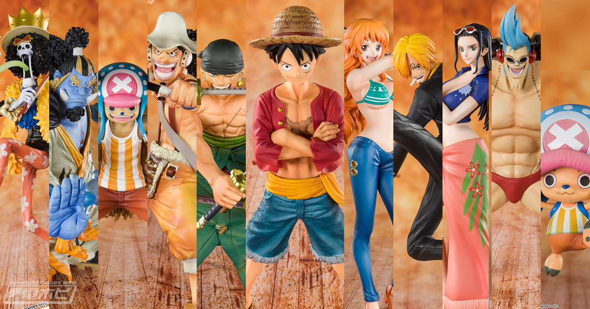 ワンピース』コミック64巻の表紙をそのまま立体化！麦わらの一味と