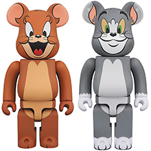 トムとジェリーが特大1000％サイズのBE@RBRICKに変身！2体そろえて