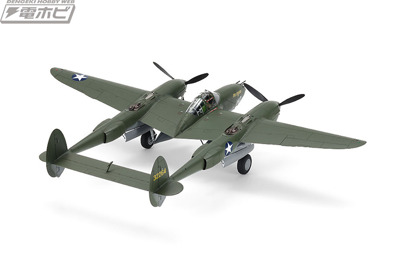 ロッキードP-38」が「1/48 傑作機シリーズ」にてタミヤからキット化