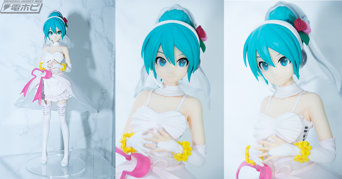 ホワイトドレス姿の初音ミクフィギュアが初展示！『名探偵コナン 紺青