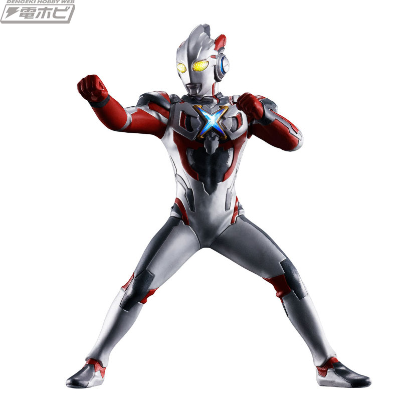 ウルトラマンエックスとグリーザ（第二形態）が光る！フィギュア