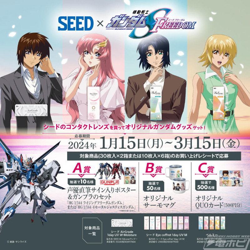 声優直筆サイン入りポスター＆ガンプラセット」などが当たる！『機動