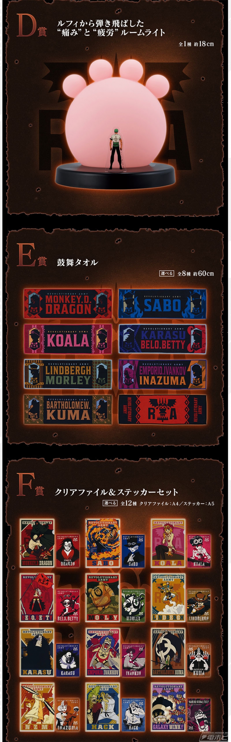 一番くじ ワンピース 革命の炎」の全ラインナップ公開！ルフィから弾き