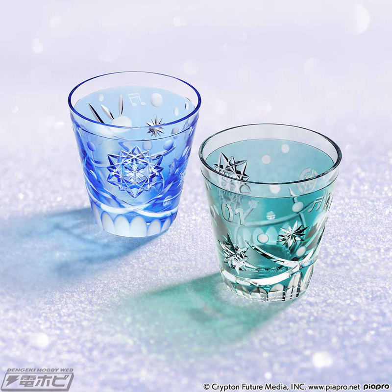 初音ミク」と江戸切子グラスのコラボ第3弾「雪ミク 江戸切子グラス」が