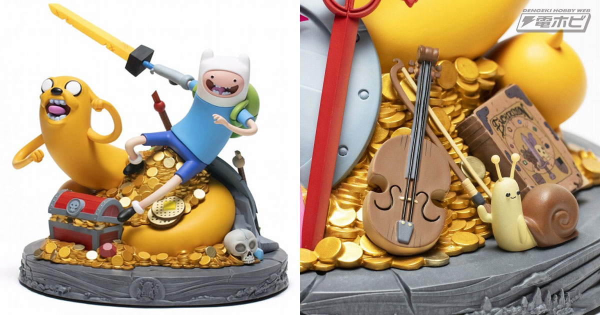 アドベンチャー・タイム』フィンとジェイクの主人公コンビがスタチュー