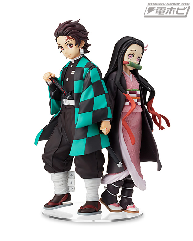 TVアニメ『鬼滅の刃』の「炭治郎」と「禰豆子」のプライズフィギュアを