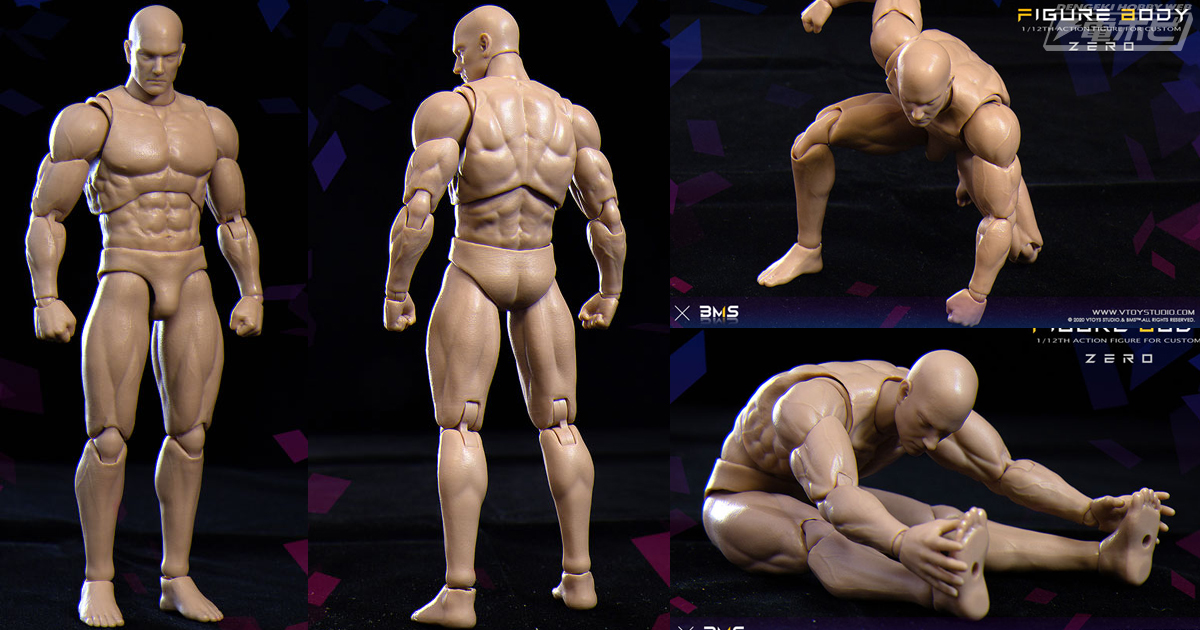 モデル人形としてもピッタリ！力強いマッチョなボディの1/12スケール
