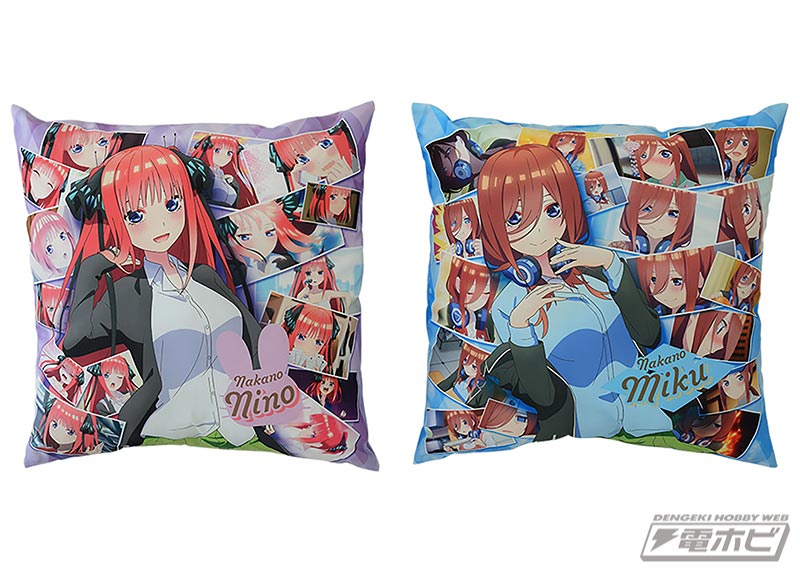 五等分の花嫁∬』のプライズクッション第2弾は「二乃」と「三玖」を