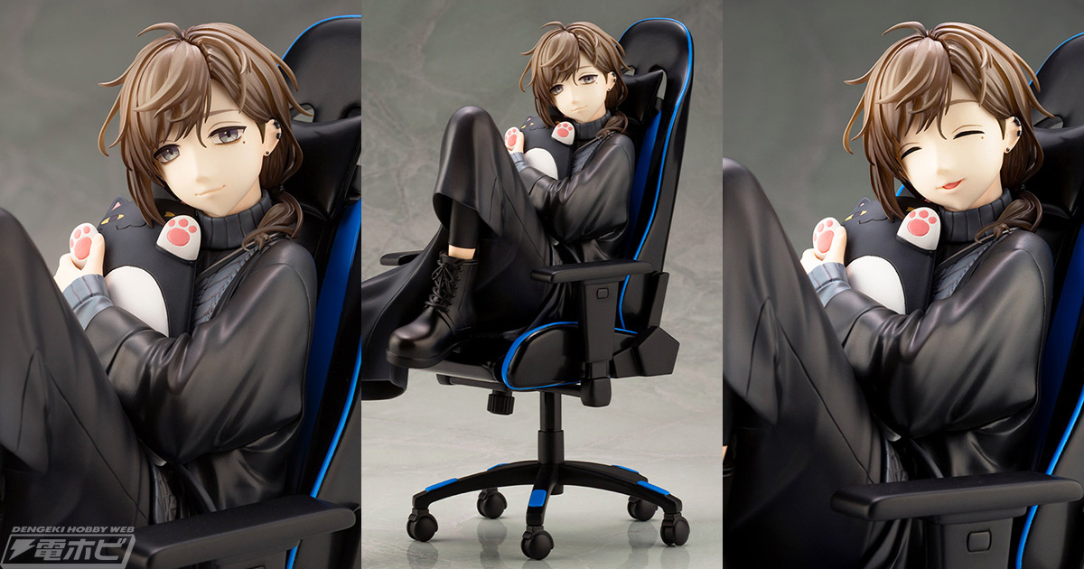 にじさんじ』叶がゲーミングチェアにゆったりと座った姿でコトブキヤ