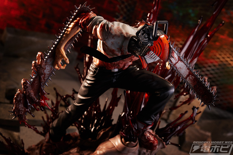 豪快にゾンビの悪魔を切り裂く躍動的な姿を再現！チェンソーマンの1/7
