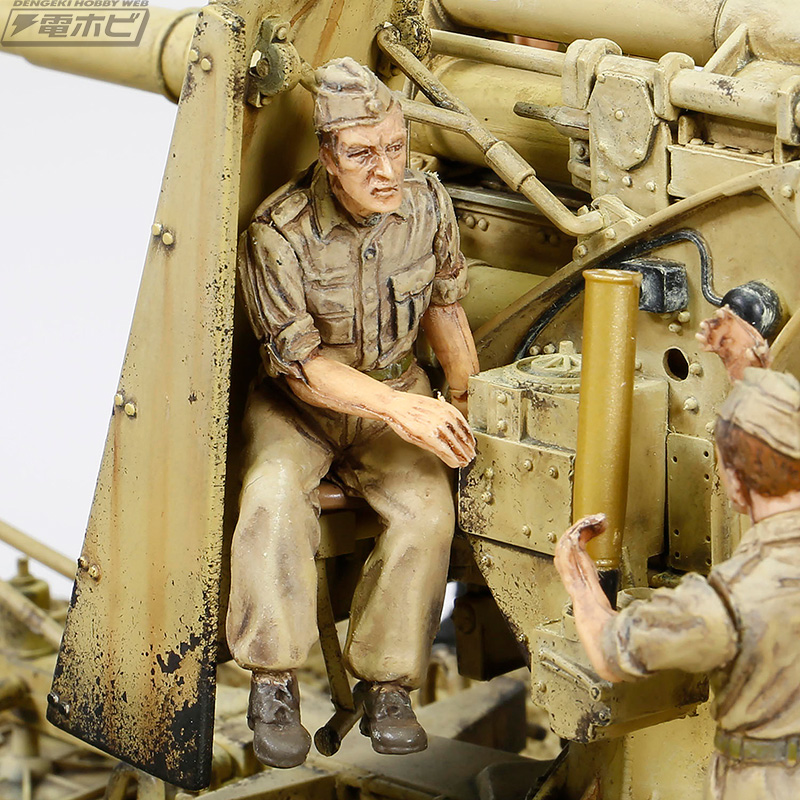 第二次大戦時のドイツ軍傑作砲「88mm Flak 36」を1/32スケール完成品で