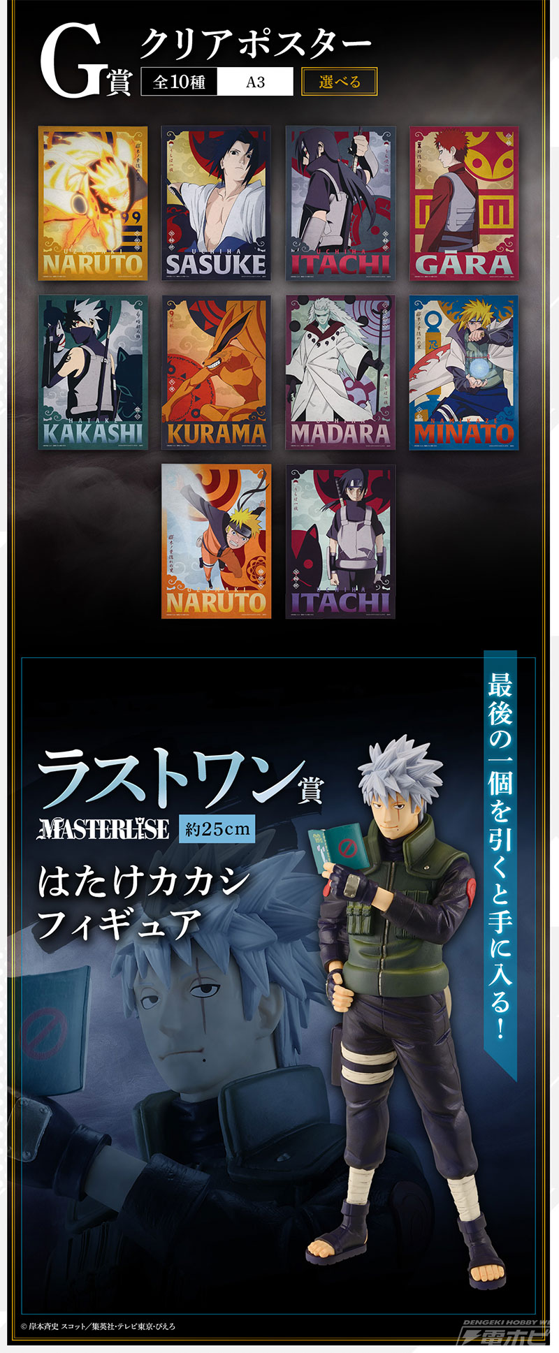 ラストワン賞は素顔状態のはたけカカシフィギュア！「一番くじ NARUTO