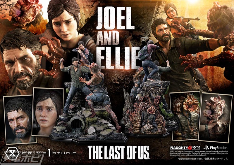 The Last of Us』ジョエルとエリーの臨場感あふれるシーンをスタチュー