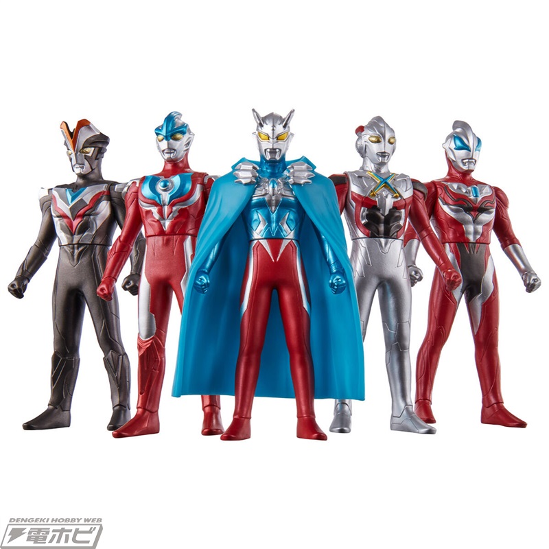 マント付きのウルトラマンゼロなど豪華ソフビ5体セット3種が「ウルトラ