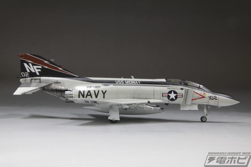 空母ミッドウェイ搭載のF-4Jを再現！ファインモールド「1/72 アメリカ