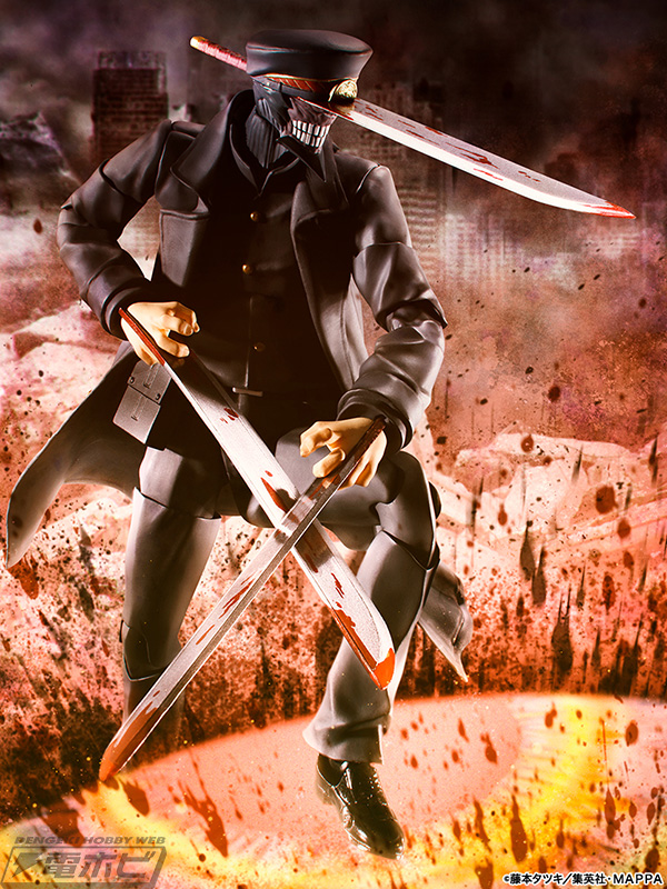 チェンソーマンがコウモリの悪魔との戦闘シーンイメージでフィギュア化