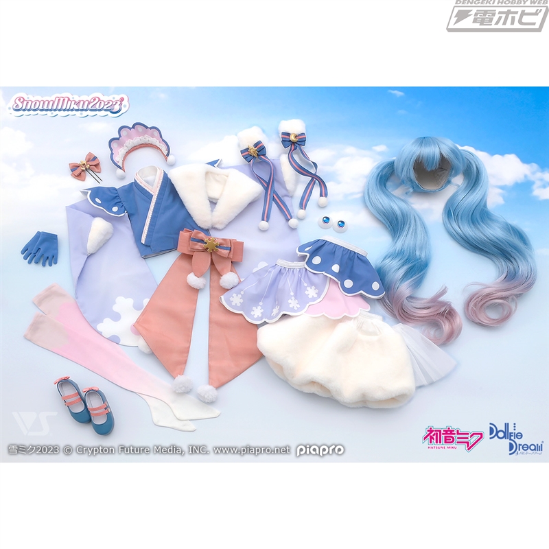 幻想的な色合いが美しい！雪ミク衣装「冬麗（ふゆうらら）」ドール用