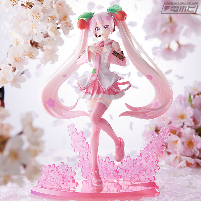 KEI氏デザインの「桜ミク」がプライズフィギュア化！桜カラーで春の