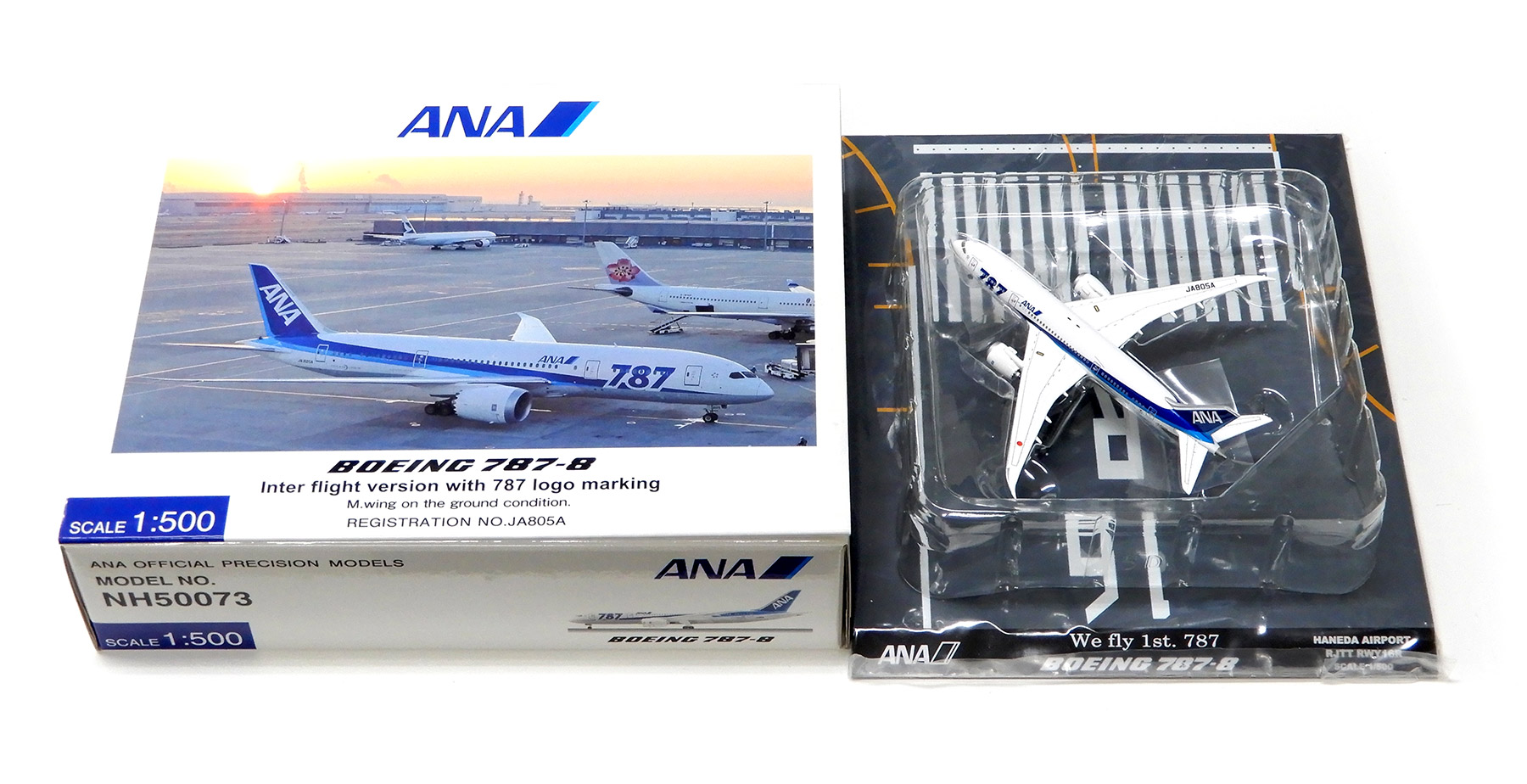 公式]TOY(ANA B787-8 国際線仕様 787ロゴ 主翼地上姿勢 JA805A)商品