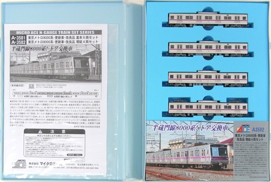 公式]鉄道模型(A3582東京メトロ 8000系 更新車 改良品 4両増結セット