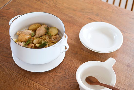 まもなく終了】DANSK/ダンスク/コベンスタイル2/両手鍋23cm（白