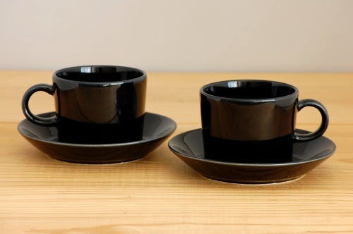 ARABIA/アラビア/TEEMA/コーヒーカップ＆ソーサー（ブラック） - 北欧