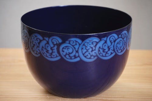 ARABIA（FINEL)/アラビア（フィネル）/ホーロー製ボウル（大）ブルー