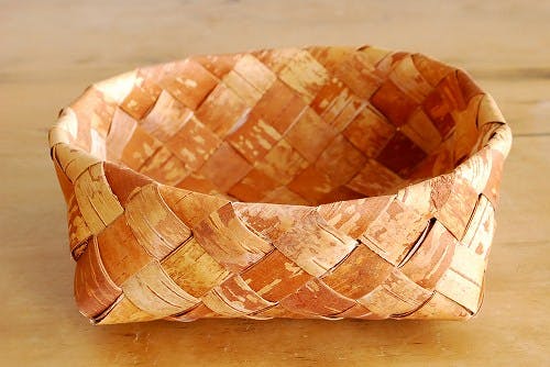 フィンランド/ハンドメイド/白樺/ブレッドバスケット（L） - 北欧