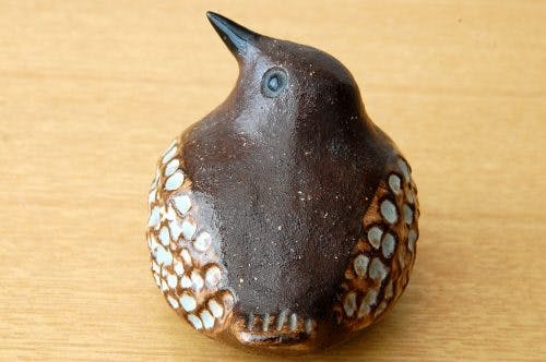 スウェーデン/Bengt Wallデザイン/陶器の小鳥オブジェ（大） - 北欧