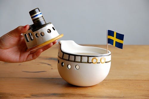 取扱い終了】Lisa Larson/リサ・ラーソン/キャンドルホルダー/Boat