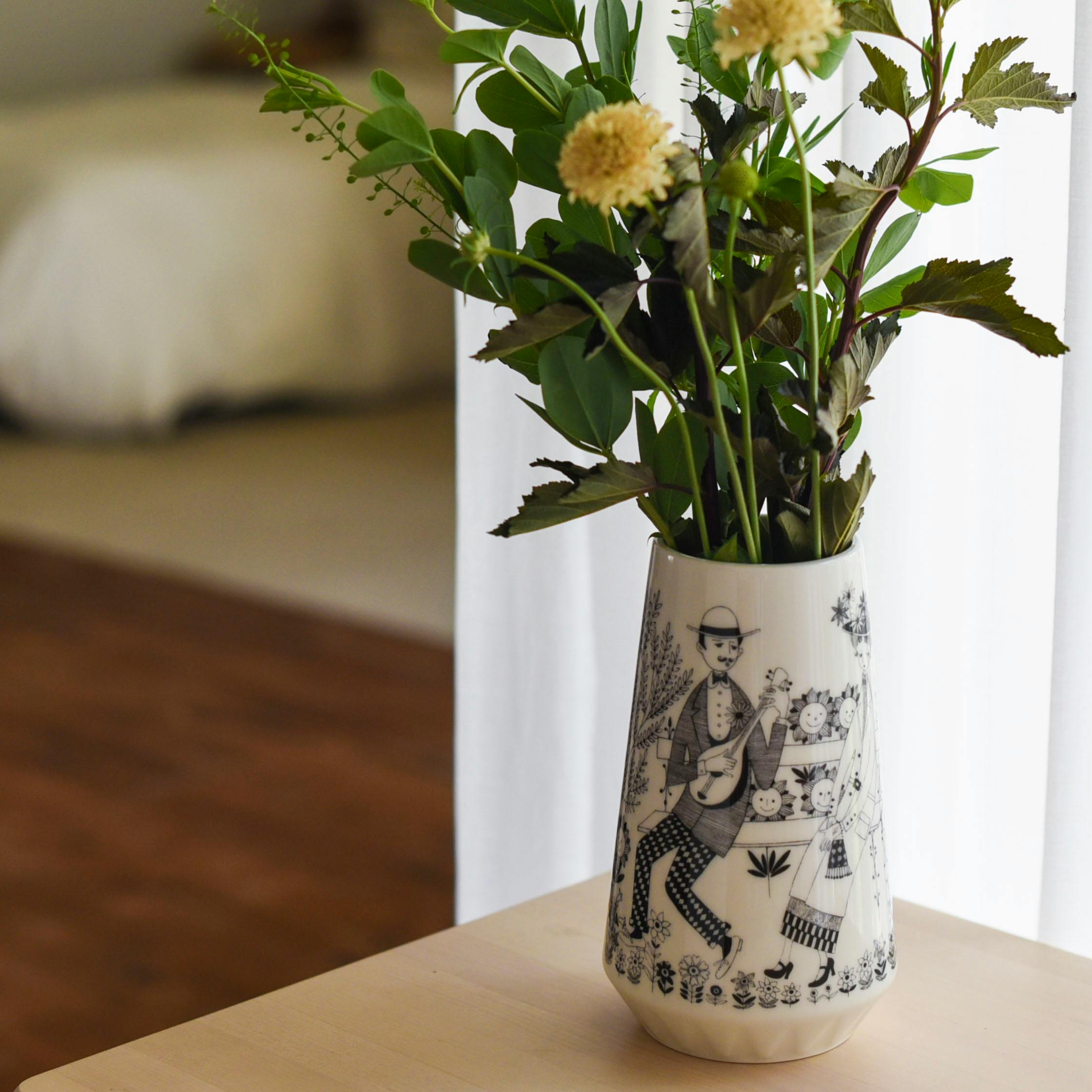 ☆ひまわり☆様 アラビア エミリア フラワーベース ARABIA / アラビア