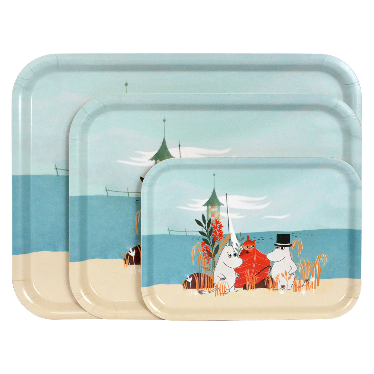 Moomin ムーミン Opto Design オプトデザイン 木製トレイ L ( #OURSEA